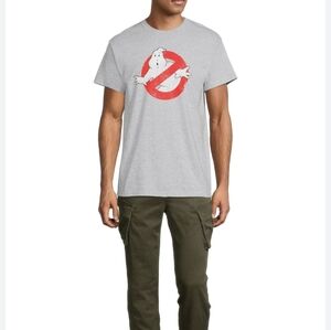 Ghostbusters Gray Mens Medium Ribneck Tshirt M Grey
